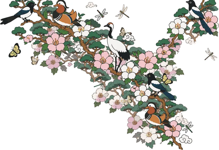 Korean motif illustration / 01